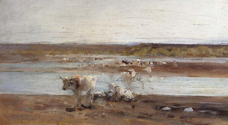 Nicolae Grigorescu Herd by the River